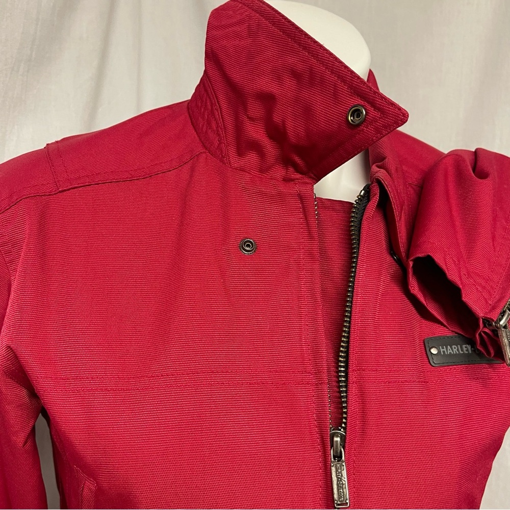 Harley Davidson HD Women's Riding Gear Soft Shell Jacket Red 97026 03VW Small - Picture 7 of 16